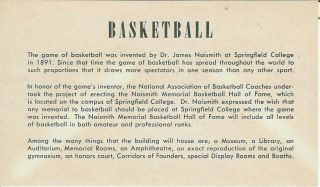 Basketball Hall Fame 1961 FDC Signed Jim Pollard Minneapolis Lakers 5 Time Champ 2