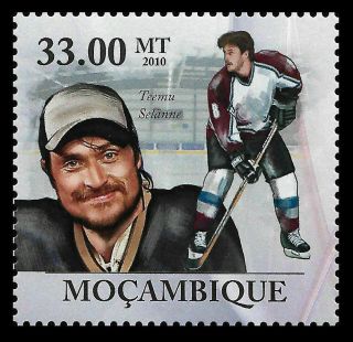 Mozambique Teemu Selänne Ice Hockey Finland 1v Stamp Mnh Michel: 3766