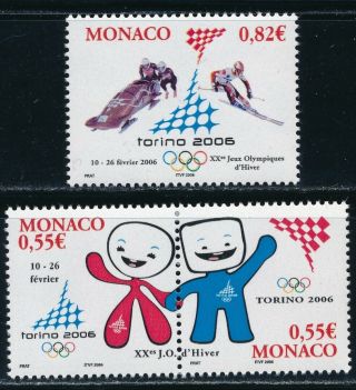 Monaco - Turin Olympic Games Sports Stamps Set (2006)