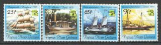 T062 Papua Guinea Transport Ships Sailning Set Mnh Stamps