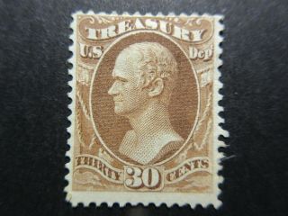 U.  S.  Official Stamps:1873 Dept.  Of Treasury,  30c,  O81,  (ng)