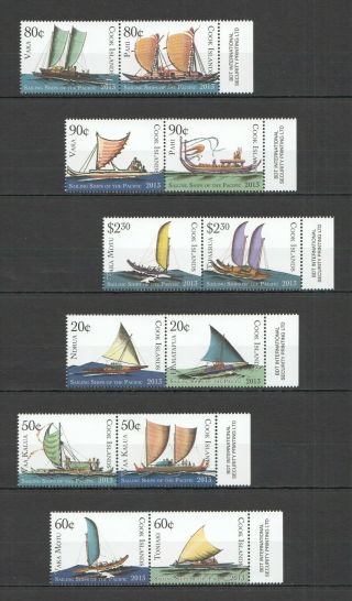 S850 2013 Cook Islands Sailing Ships Of The Pacific Michel 1822 - 33 Big Set Mnh