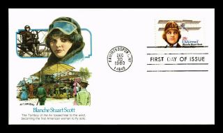 Dr Jim Stamps Us Blanche Stuart Scott Air Mail First Day Cover Scott C99