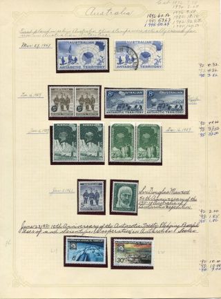 Weeda Australian Antarctic Territory L1/l70 Vf Nh 1966 - 1987 Issues Cv $137.  35