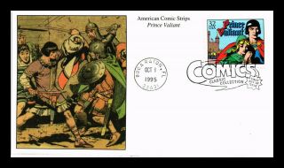 Dr Jim Stamps Us Prince Valiant American Classic Comic Strips Mystic Fdc Cover