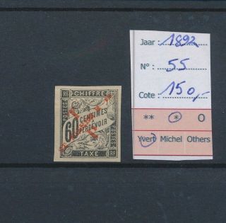 Lk80602 St Pierre Et Miquelon 1892 Taxation Overprint Mh Cv 150 Eur