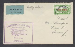Zealand 1931 Christmas Airmail Flight Cover (id:002/d48814)