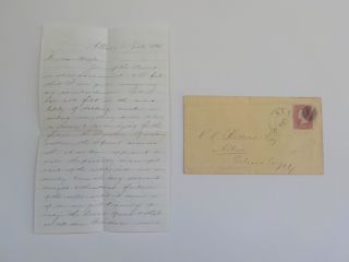 Civil War Letter 1864 Raid Rebels Country Into Albion Orleans County York