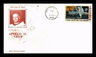 Dr Jim Stamps Us Apollo 11 Crew Edwin Aldrin Air Mail Space City Cover Society