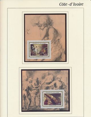 Xb71388 Ivory Coast 1983 Rubens Art Paintings Sheets Mnh