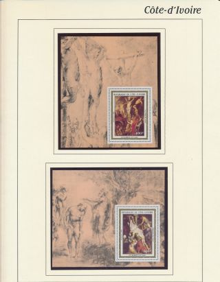 Xb71387 Ivory Coast 1983 Rubens Art Paintings Sheets Mnh