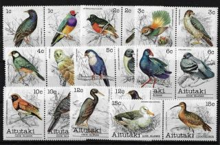 Aitutaki Sg317/352,  1981 Birds (1st Issue) Complete Mnh