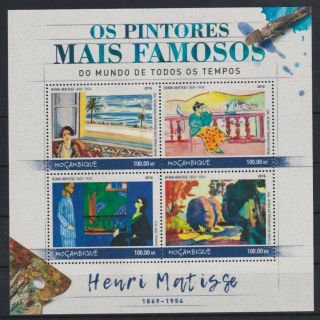 V300.  Mozambique - Mnh - 2016 - Art - Paintings - Henri Matisse