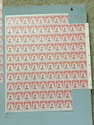 1959 US Postage Due Stamps - 6 blocks including 1 dollar block - Face Value $36.  87 2