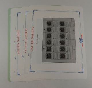 White Ace United Nations 1991 UNMS - 91 Miniature Sheets Stamp Album Pages 2