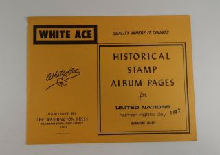 White Ace United Nations Human Rights Day 1983 Historical Stamp Album