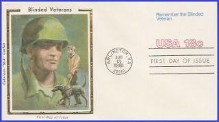 Us U600 U/a Colorano Silk Fdc Remember The Blinded Veterans