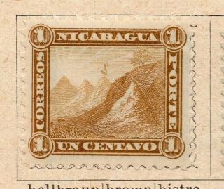 Nicaragua 1862 - 71 Early Issue Fine Hinged 1c.  Nw - 08391