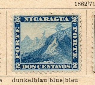 Nicaragua 1862 - 71 Early Issue Fine Hinged 2c.  Nw - 08392