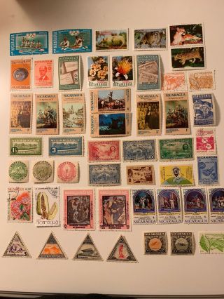 (sjp105) 50 Different Nicaragua Postage Stamps Some Old All