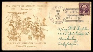 Mayfairstamps Us Naval 1935 Boy Scouts Bsa Receiving Ship Cover Wwb89981