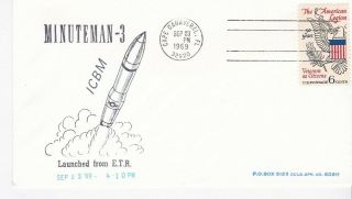 Minuteman - 3 Launched From E.  T.  R.  Cape Canaveral Fl Sept 23 1969