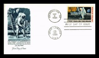 Dr Jim Stamps Us Apollo 11 Moon Landing Fdc Air Mail Event Cover Combo