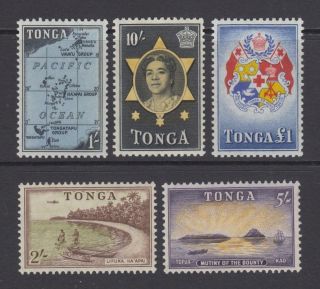 Tonga 109 - 113 Never Hinged Og No Faults Extra Fine