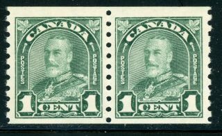Canada Kgv Mh Coil Selections: Scott 179 1c Deep Green Pair Cv$18,