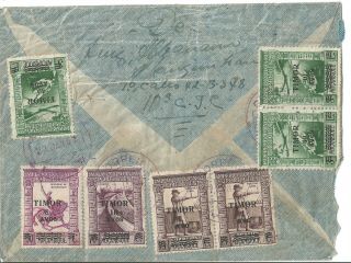 1947 Timor Scarce Airmail Cover To South Africa