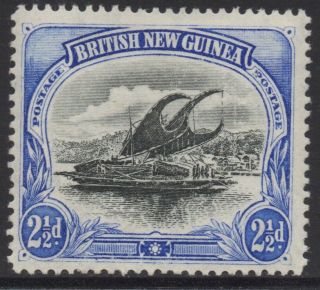 Papua (bng) 1901 - 05 2.  1/2d Black - Ultramarine Lakatoi O.  Gum Mh Sg:12