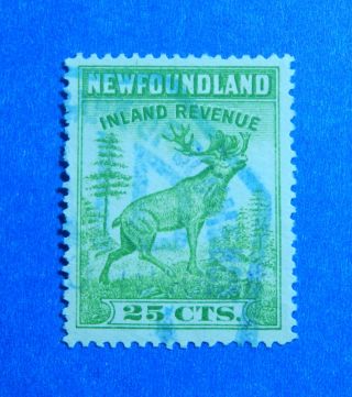 1938 25c Canada Newfoundland Revenue Vd Nfr28 B 28c Cs32655