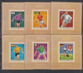 H940.  Ajman - Mnh - Sport - Football - World Cup - Deluxe - Imperf