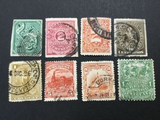 Old Stamps Uruguay X 8