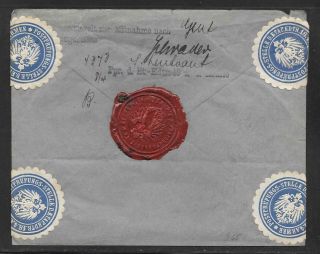 Germany - Ww1 Cover - 4th Army Post Office - Paper & Wax Seals - To Genf
