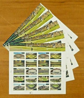 Us Stamps Mnh Scott 3510 - 3519 (5 Sheets) Legendary Playing Fields Fv $34