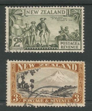 Zealand Sg568 - 9 The 1935 - 6 Gv 2/ - & 3/ - Fine Cat £115 Minimum