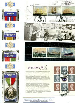 2013 Merchant Navy Prestige Booklet Great Britain Benham Blcs Fdc X4 Vgc