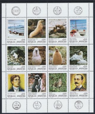 Argentina 1986 Argentine Antarctic Research - Birds - Mnh Sheet - Cat £18 - (95)