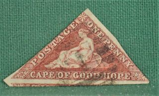 Cape Of Good Hope Triangle South Africa Stamp 1d Brick Red Sg 5 (b21)