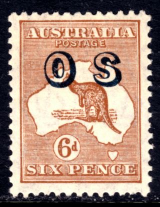Australia Official O5 6p Brown,  1932 Overprint,  F,  Og - Lh