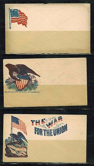 Usa Postal History: Civil War Era Patriotic Envelopes (6)