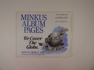 Minkus All American Part 1 1993 U.  S.  Regular / Commemoratives Stamp Album Pages