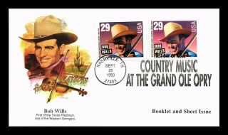Dr Jim Stamps Us Bob Wills Country Music First Day Cover Grand Ole Opry Cancel