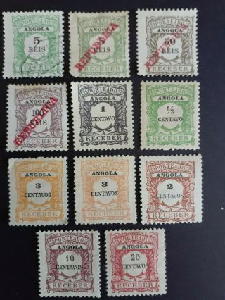 Portugal Scarce Old Angola Mnh Postage Due Stamps As Per Photo.  Very