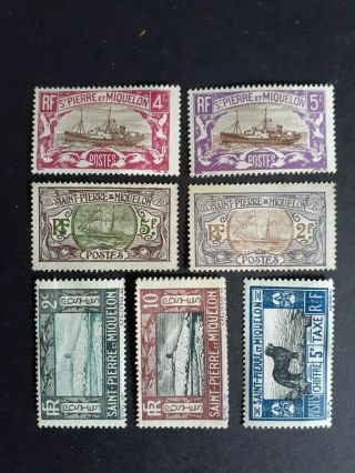 St Pierre Miquelon Scarce Old Mnh Stamps As Per Photo Great Value Very