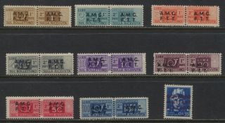 Italy Trieste Mlh Parcel Post Pairs & Amg 35c Ovpt Sc 1n11 Mnh $58.  35