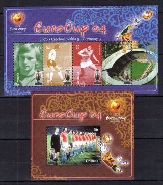 Grenada - Football Sport Euro Cup 2004 On Postage Stamps Mnh Ae