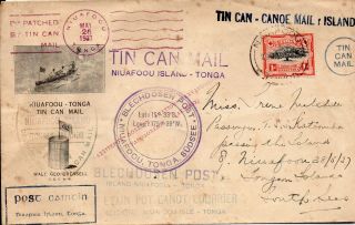 Stamps Oceania Tonga Tin Can Mail