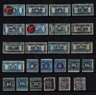 Us Bob Revenue Playing Cards Lot Stamps